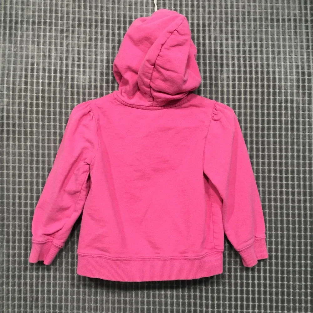 Carters Kids Pink Floral Embroidered Zip Up Hoodie Sweatshirt 24 Months